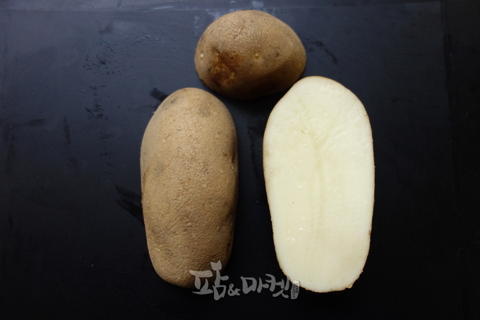 풍농감자 절단면 모습.