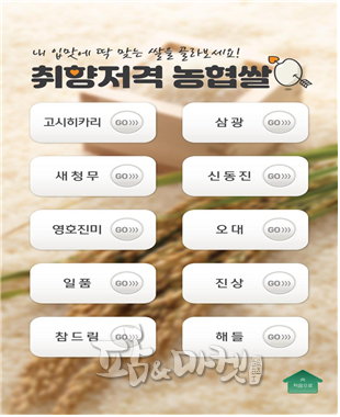 전국의 다양한 고품질 쌀 품종 홍보