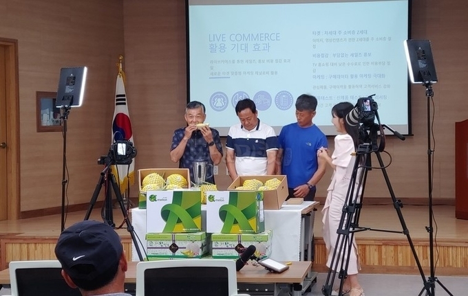 영암군, ‘멜론 농가 역량강화 교육’ 성료…라이브커머스 판매까지 시행.
